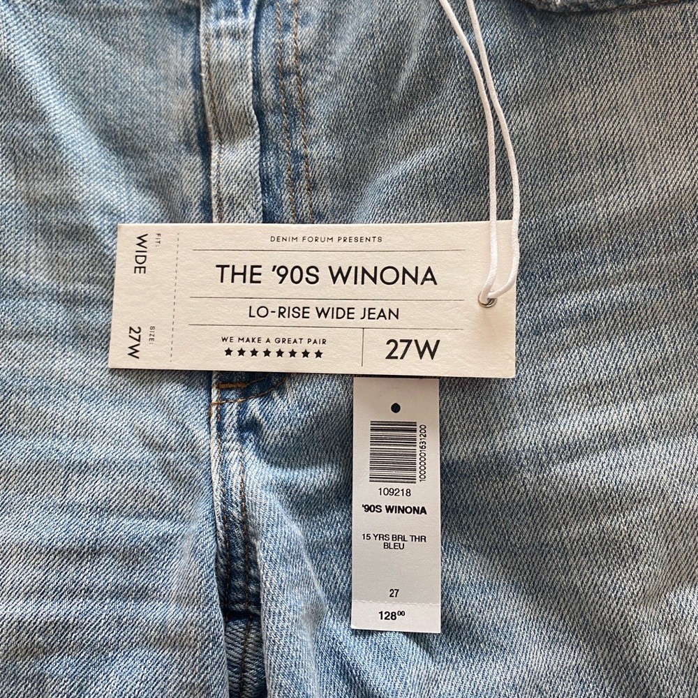 Denim Forum Light Blue Wide Leg Jeans - Picture 8 of 12